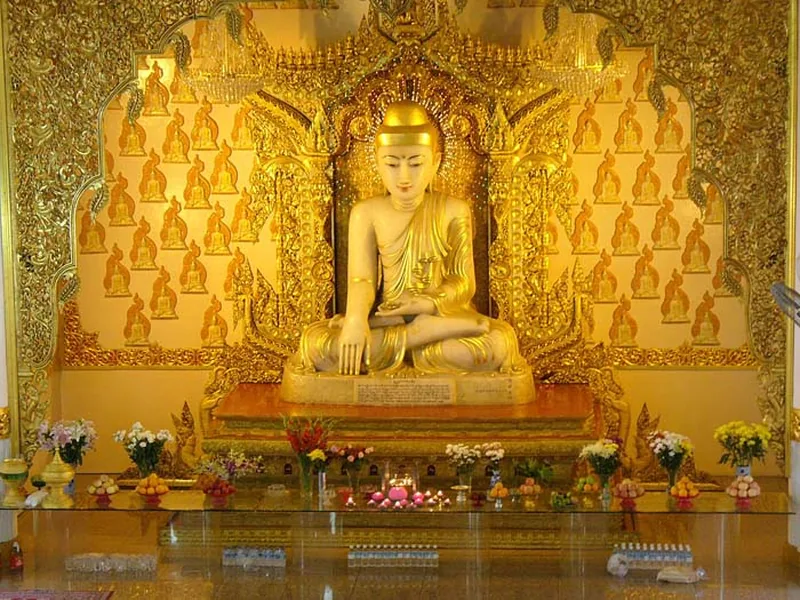 Hand-carved Quyang white marble Buddha statue